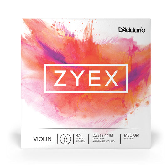D'Addario Zyex Violin "A" Alum Med #DZ312M