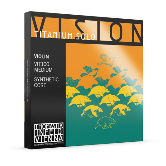 Thomastik Vision Titanium Solo Violin String Medium Set #VIT100