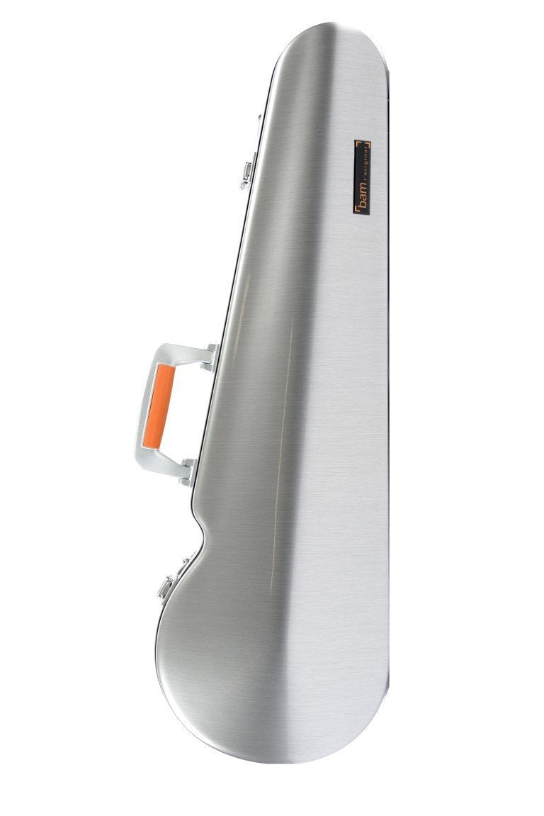 BAM La Defense Hightech Contoured Violin Case - Brushed Aluminium