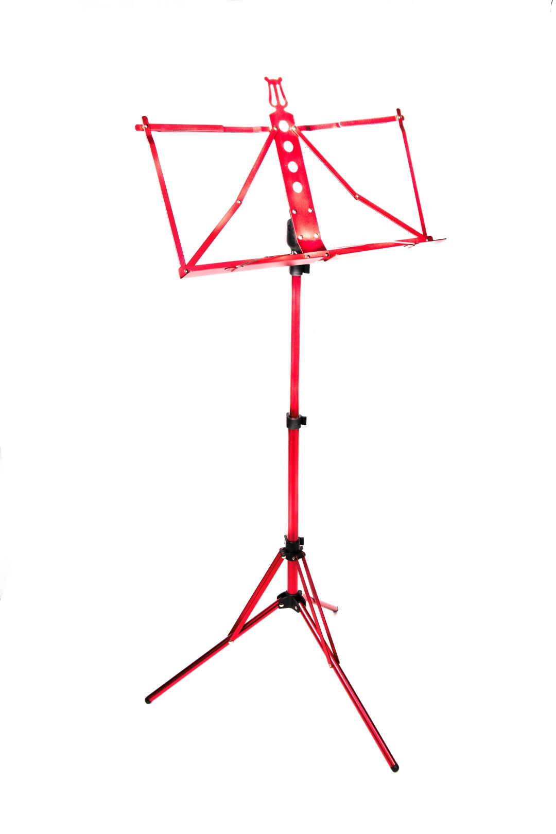 G_G-Alum-Music-Stand-light-weight-with-Clips-and-Bag-Red