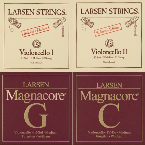 Larsen Strings Original Soloist A+D & Magnacore G+C Cello String Larsen Strings Original Soloist A+D & Magnacore G+C Cello String