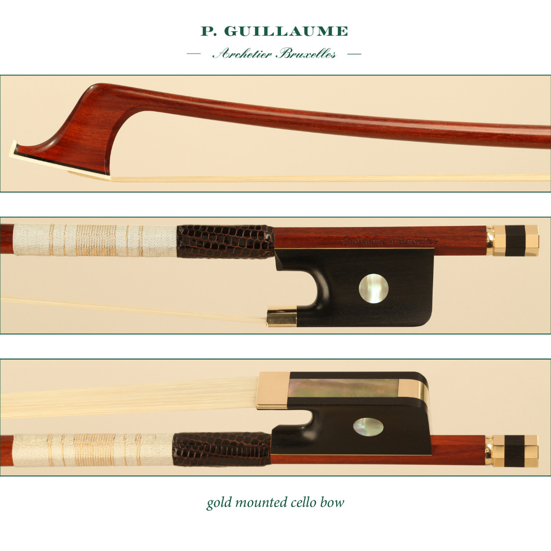 Pierre Guillaume Cello Bow Gold Mounted