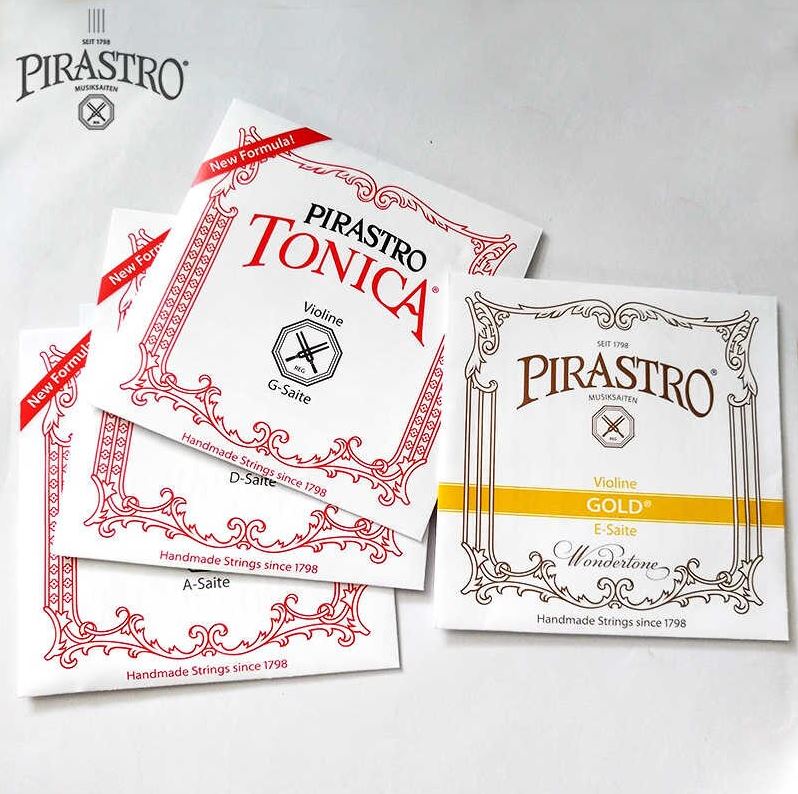 Pirastro Gold & Tonica Violin String E/Ball Set