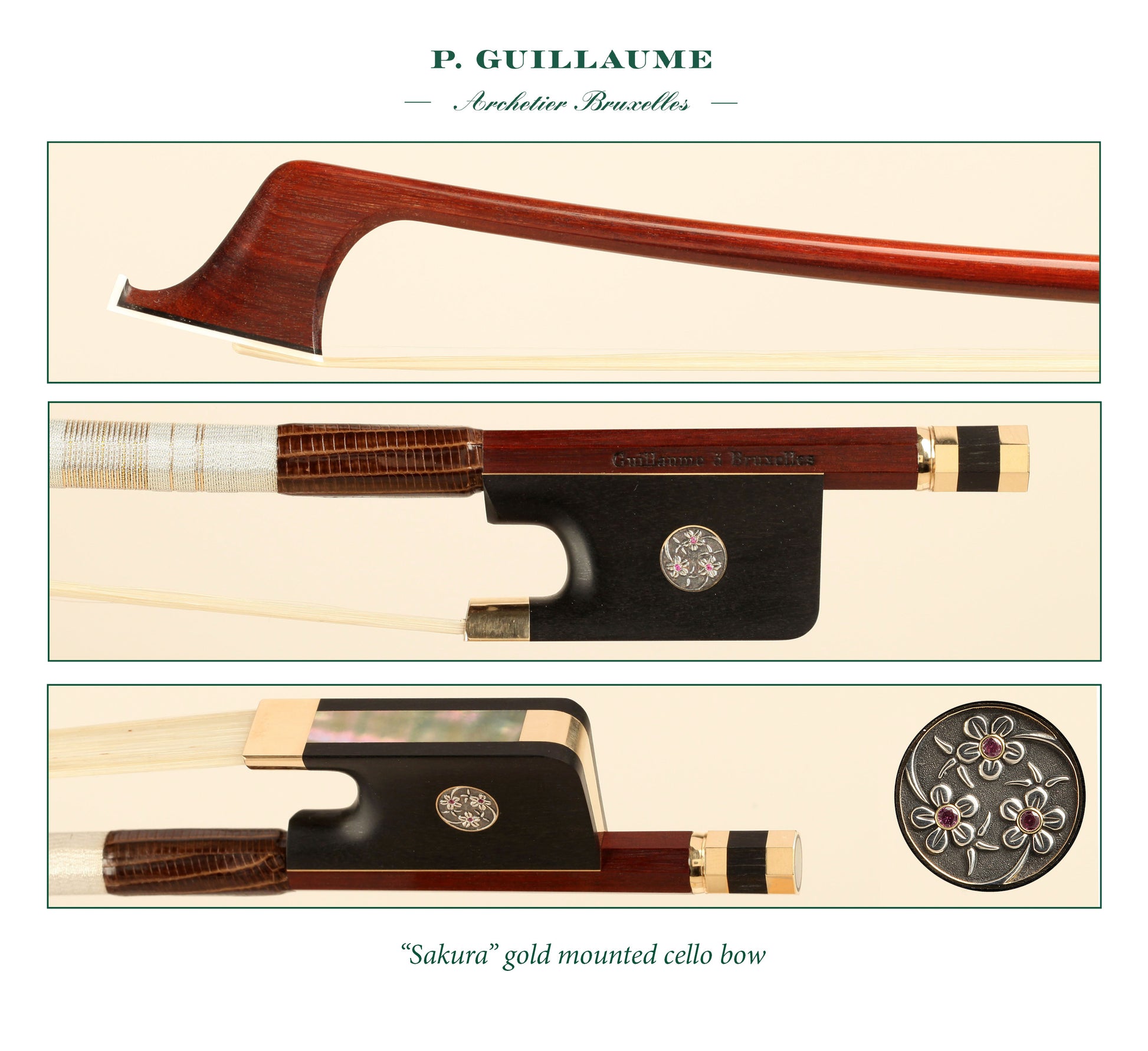 Pierre-Guillaume-Cello-Sakura-Bow-Gold-Mounted